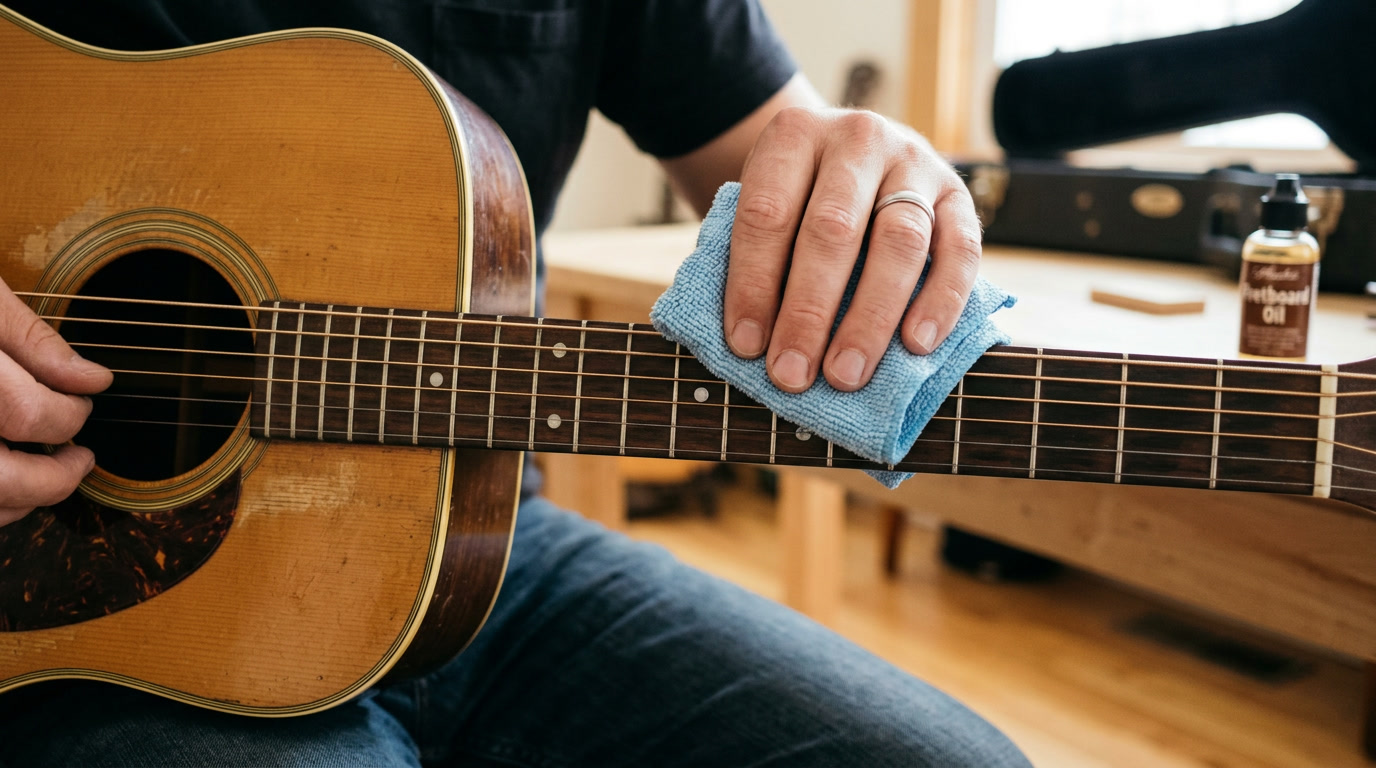merawat gitar akustik